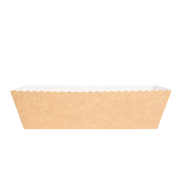 MOULES CUISSON PÂTISSERIE  230 G/M2 20,2x6,8x6,2 CM NATUREL KRAFT (300 UNITÉ) - Garcia de Pou