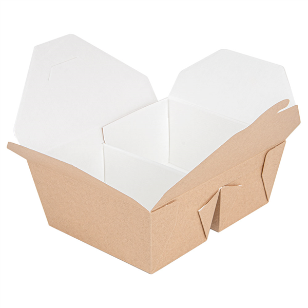 BOÎTES AMÉRICAINES 2 COMPART. "THEPACK" 675 + 675 ML 220 + 12PP G/M2 15,2x12,1x6,5 CM NATUREL CARTON ONDULÉ NANO-MICRO (300 UNITÉ) - Garcia de Pou