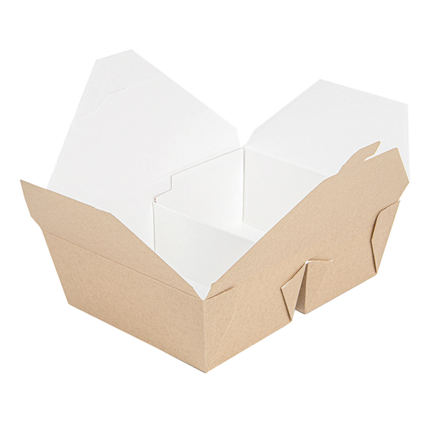 BOÎTES AMÉRICAINES 2 COMPART. "THEPACK" 990 + 990 ML 240 + 12PP G/M2 19,6x14x6,2 CM NATUREL CARTON ONDULÉ NANO-MICRO (200 UNITÉ) - Garcia de Pou