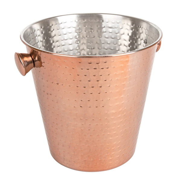 SEAU À CHAMPAGNE MARTELÉ  Ø 22,2x20 CM CUIVRE INOX (1 UNITÉ) - Garcia de Pou