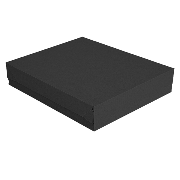 PLATEAUX + COUVERCLE "THEPACK" 280 G/M2 40,5x30,5x6 CM NOIR CARTON ONDULÉ MICROCANAL (150 UNITÉ) - Garcia de Pou