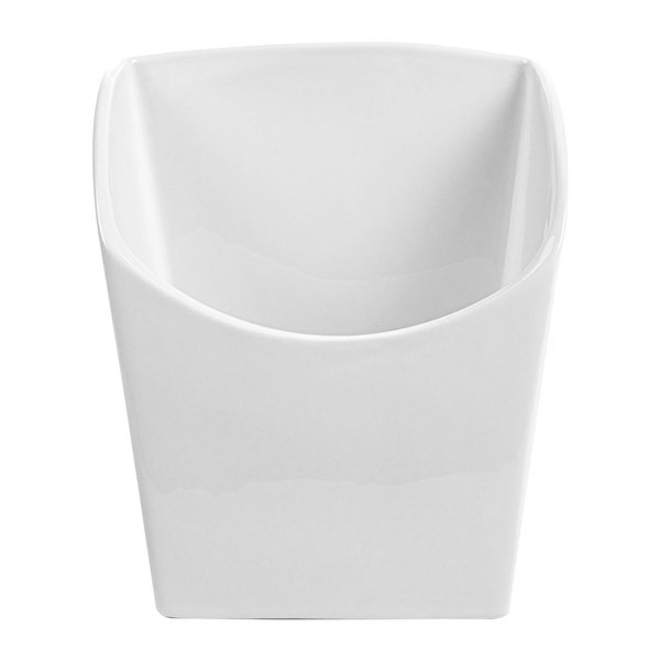 BOÎTES À FRITES L  13,3x9,4x14,6 CM BLANC PORCELAINE (6 UNITÉ) - Garcia de Pou