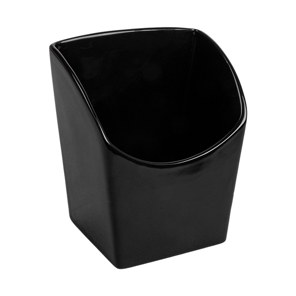 BOÎTES À FRITES L  13,3x9,4x14,6 CM NOIR PORCELAINE (6 UNITÉ) - Garcia de Pou