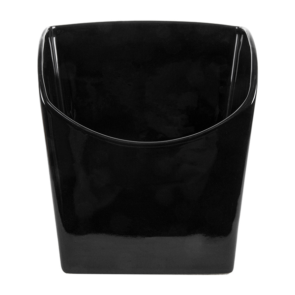 BOÎTES À FRITES L  13,3x9,4x14,6 CM NOIR PORCELAINE (6 UNITÉ) - Garcia de Pou