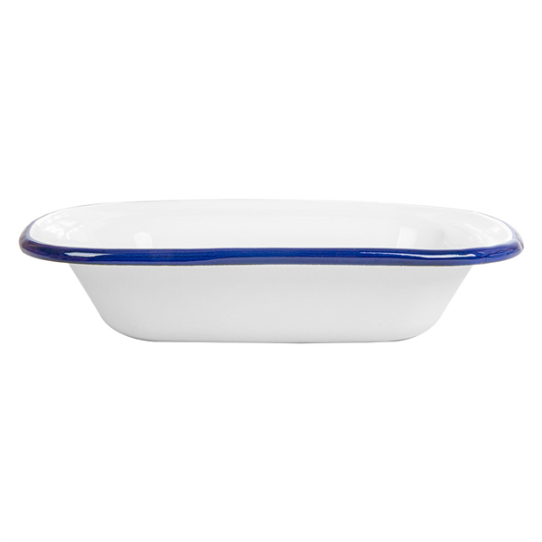 BOLS RECTANGULAIRES "ENAMELWARE" 330 ML 18x13x4 CM BLANC FER ÉMAILLÉ (6 UNITÉ) - Garcia de Pou