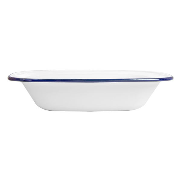 BOLS RECTANGULAIRES "ENAMELWARE" 980 ML 26x19x5,5 CM BLANC FER ÉMAILLÉ (6 UNITÉ) - Garcia de Pou