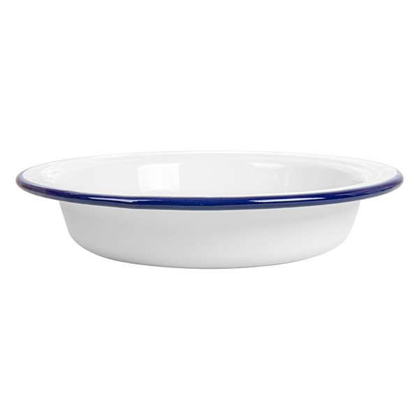 ASSIETTES CREUSES "ENAMELWARE" 330 ML Ø 18x3,5 CM BLANC FER ÉMAILLÉ (6 UNITÉ) - Garcia de Pou