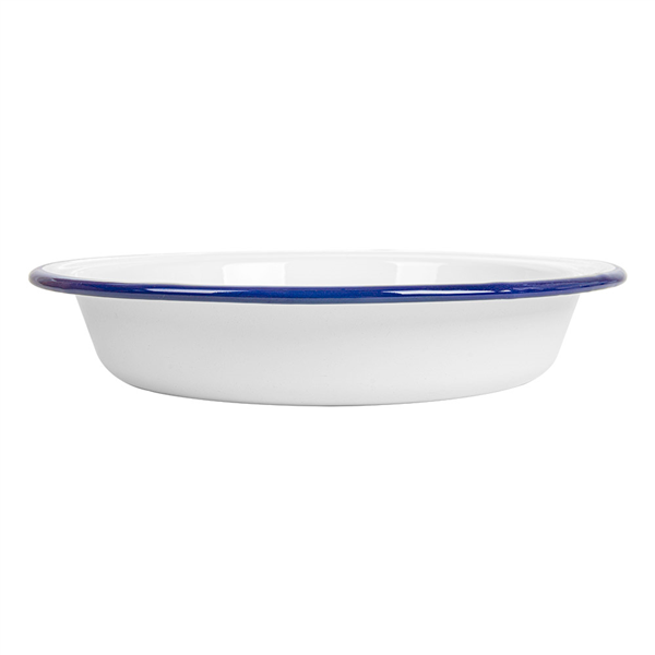 ASSIETTES CREUSES "ENAMELWARE" 740 ML Ø 22x4,5 CM BLANC FER ÉMAILLÉ (6 UNITÉ) - Garcia de Pou