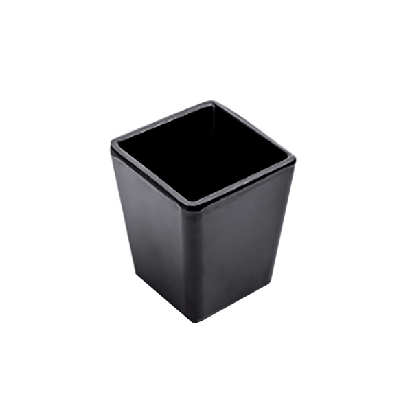 GOBELETS CARRÉS "ASAMI WARE"  6,8x6,8x5,8 CM NOIR MÉLAMINE (12 UNITÉ) - Garcia de Pou