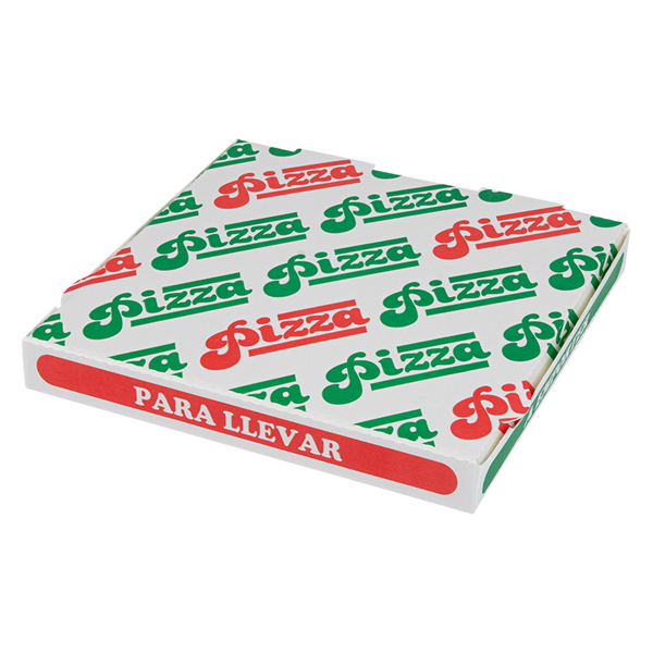 BOÎTES PIZZA "THEPACK" 330 G/M2 24x24x3 CM BLANC CARTON ONDULÉ MICROCANAL (100 UNITÉ) - Garcia de Pou