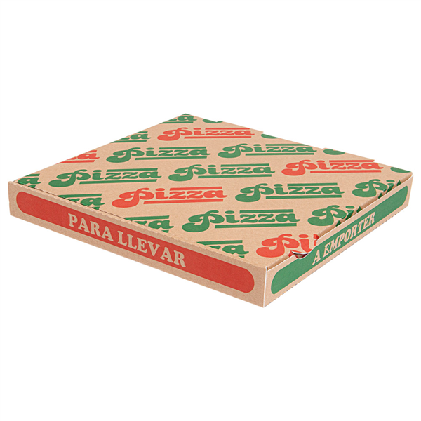 BOÎTES PIZZA "THEPACK" 330 G/M2 24x24x3 CM NATUREL CARTON ONDULÉ MICROCANAL (100 UNITÉ) - Garcia de Pou