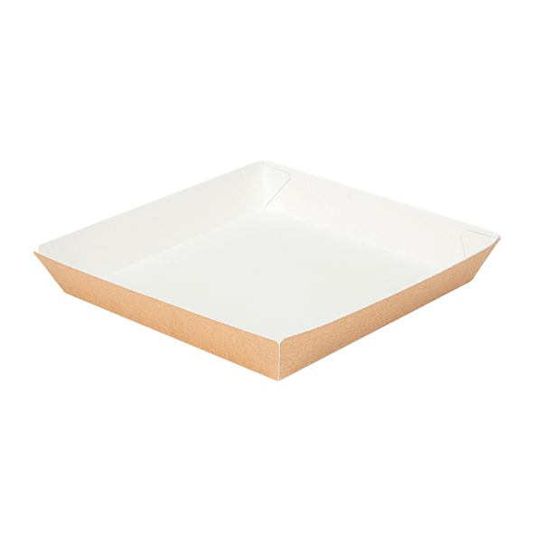 ASSIETTES "THEPACK" 245 G/M2 18x18x2,9 CM NATUREL CARTON ONDULÉ NANO-MICRO (400 UNITÉ)