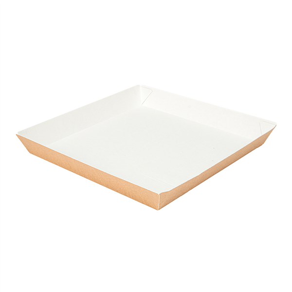 ASSIETTES "THEPACK" 245 G/M2 23x23x2,9 CM NATUREL CARTON ONDULÉ NANO-MICRO (400 UNITÉ)