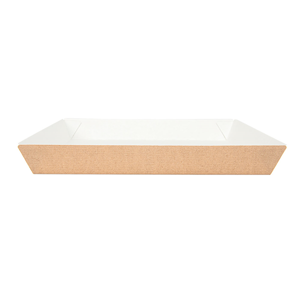 ASSIETTES "THEPACK" 245 G/M2 23x23x2,9 CM NATUREL CARTON ONDULÉ NANO-MICRO (400 UNITÉ)