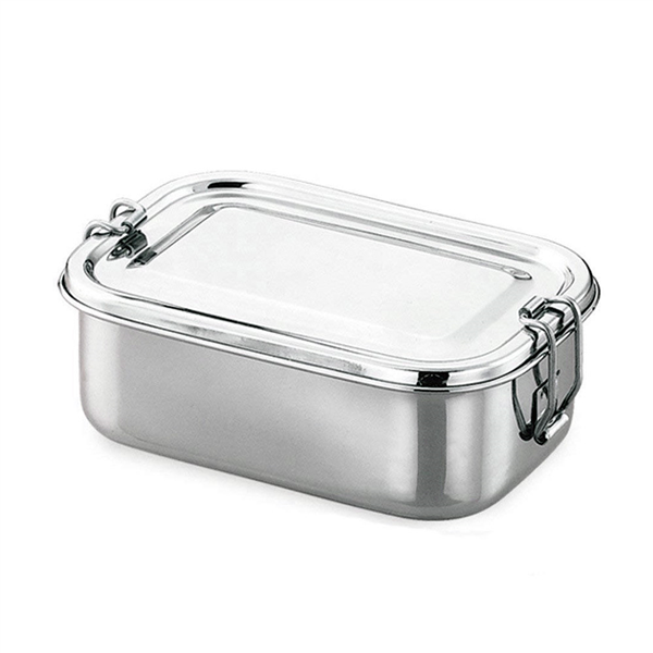 RÉCIPIENT AVEC COUVERCLE "ARTINOX" 1300 ML 18x13x5 CM ARGENTE INOX (12 UNITÉ)