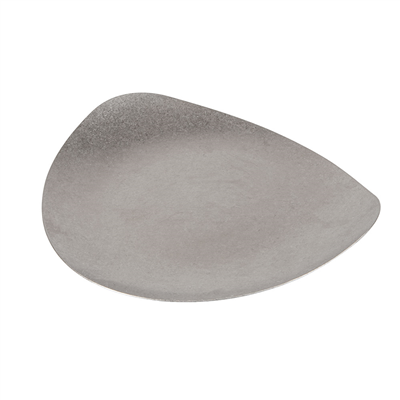 ASSIETTES IRREGULIÈRES "ARTINOX"  Ø26,6x22x2,6 CM ARGENTE INOX (10 UNITÉ)