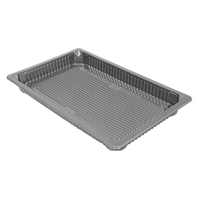 RÉCIPIENTS POUR "SUSHI" 376 ML 21,5x13,5x2 CM ARGENTE RPET (156 UNITÉ)