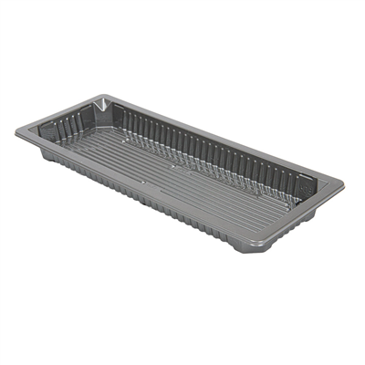 RÉCIPIENTS POUR "SUSHI" 225 ML 22x9x2 CM ARGENTE RPET (328 UNITÉ)
