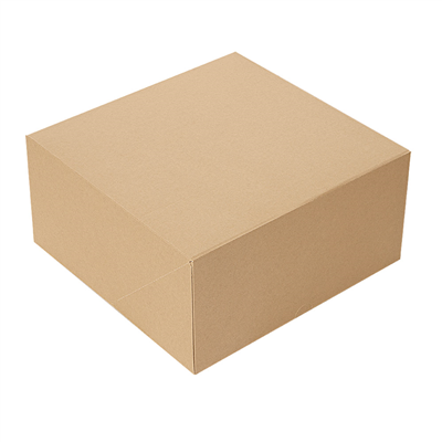BOÎTES PATISSERIES SANS FENÊTRE "THEPACK" 240 G/M2 17x14x11,5 CM NATUREL CARTON ONDULÉ NANO-MICRO (200 UNITÉ)