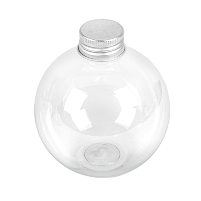 FLACONS SPHÉRIQUES AVEC BOUCHON EN ALUMINIUM 350 ML Ø9x10,1 CM TRANSPARENT PET (150 UNITÉ)