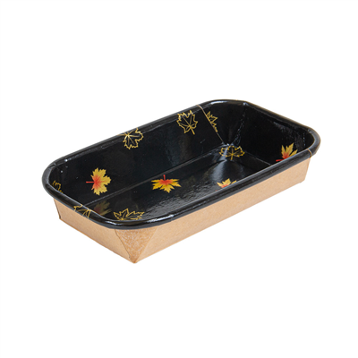 RÉCIPIENTS POUR "SUSHI"  20PE + 280 +16PE G/M2 14x8x2,4 CM NOIR KRAFT (800 UNITÉ)