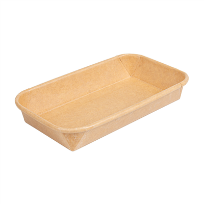 RÉCIPIENTS POUR "SUSHI"  20PE + 280 +16PE G/M2 16x9,1x2,4 CM NATUREL KRAFT (800 UNITÉ)