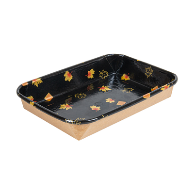 RÉCIPIENTS POUR "SUSHI"  20PE + 280 +16PE G/M2 16,5x11,5x2,4 CM NOIR KRAFT (600 UNITÉ)