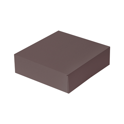 BOÎTES PATISSERIES SANS FENÊTRE "THEPACK" 250 G/M2 23x23x7,5 CM CHOCOLAT CARTON ONDULÉ NANO-MICRO (200 UNITÉ)