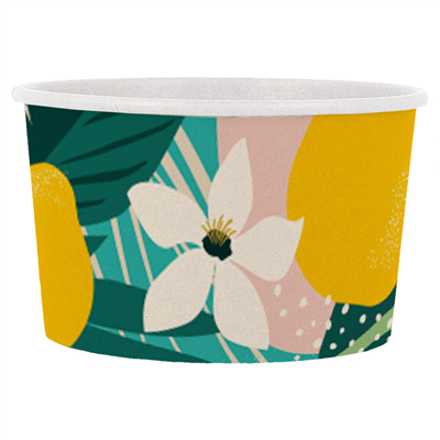 POTS À GLACES "AMALFI" 300 ML 250 + 18 PE G/M2 Ø10x5,5 CM BLANC CARTON (2000 UNITÉ)