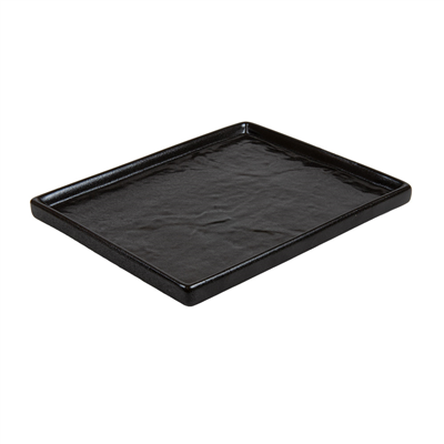 PLATEAUX RECTANGULAIRES "SLATE" "AKALA"  21,5x17,5x2 CM NOIR PORCELAINE (6 UNITÉ)