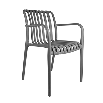 CHAISE EMPILABLE "SUPRA-TEK"  52x52x81 CM GRIS PP (4 UNITÉ)