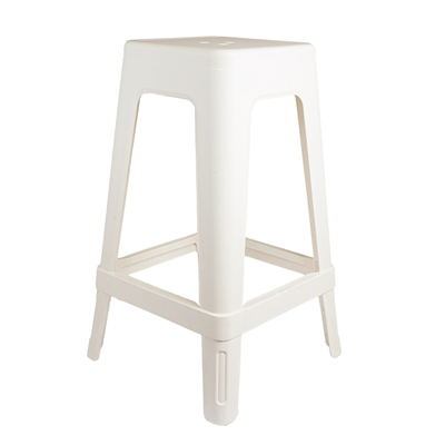 TABOURET EMPILABLE "SUPRA-TEK"  39x39x65 CM BLANC PP (4 UNITÉ)