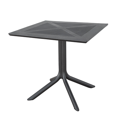 TABLE CARRÉE "SUPRA-TEK"  80x80x75 CM NOIR PP (1 UNITÉ)