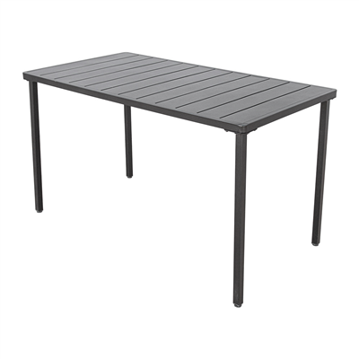 TABLE RECTANGULAIRE "SUPRA-TEK"  130x70x75 CM NOIR FER (1 UNITÉ)
