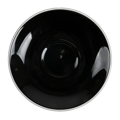 SOUCOUPES CAFÉ "AKALA"  Ø14,1x2,5 CM NOIRE/BLANC PORCELAINE (6 UNITÉ)