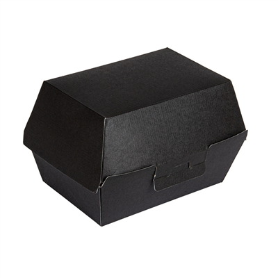 BOÎTES "LUNCH BOX" "THEPACK" 275 G/M2 22x13,5x9 CM NOIR CARTON ONDULÉ NANO-MICRO (300 UNITÉ)