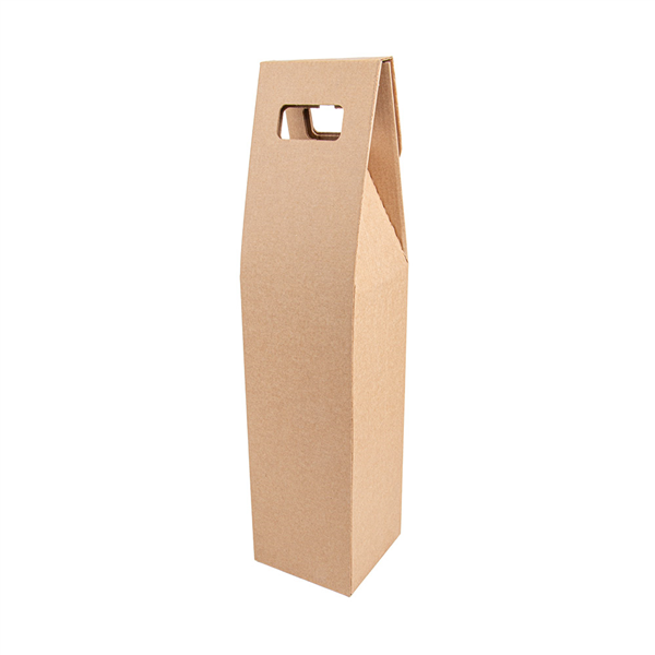 BOÎTES AVEC FENÊTRE 1 BOUTEILLE THEPACK  9x9x38,5 CM NATUREL CARTON MICROCANAL (100 UNITÉ)