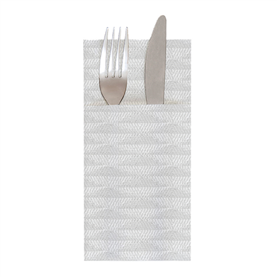 SERVIETTES KANGOUROU "MIST" 55 G/M2 40x40 CM BLANC AIRLAID (700 UNITÉ)