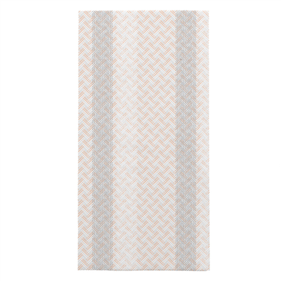 SERVIETTES PLIAGE 1/8 "SLIM PLUS" "LIKE LINEN - MADRAS III" 70 G/M2 39x50 CM GRIS/ABRICOT SPUNLACE (600 UNITÉ)
