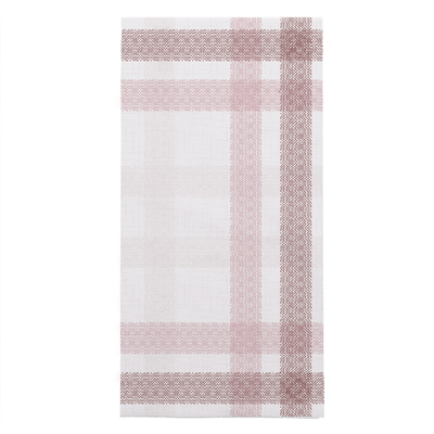 SERVIETTES PLIAGE 1/8 "SLIM PLUS" "LIKE LINEN - MADRAS II" 70 G/M2 39x50 CM BORDEAUX SPUNLACE (600 UNITÉ)