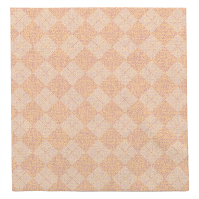 SERVIETTES "LIKE LINEN - ARGYLE" 70 G/M2 40x40 CM ABRICOT SPUNLACE (600 UNITÉ)