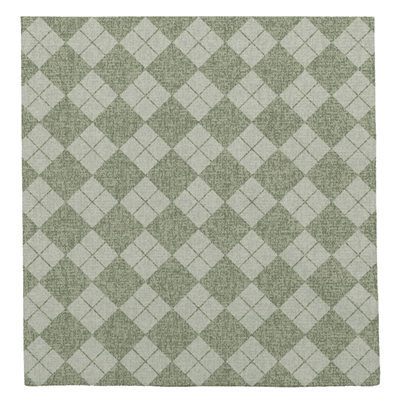 SERVIETTES "LIKE LINEN - ARGYLE" 70 G/M2 40x40 CM VERT SPUNLACE (600 UNITÉ)