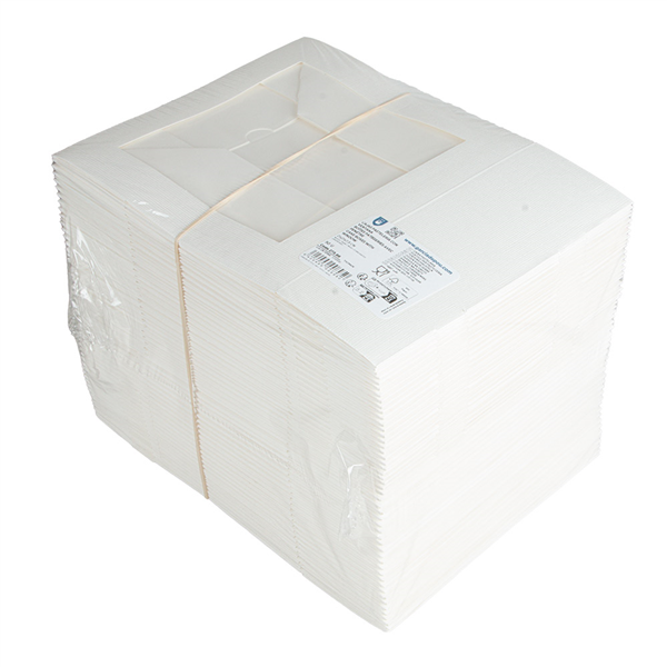 BOÎTES PATISSERIES AVEC FENÊTRE THEPACK "DECO"  21x21x7,5 CM BLANC CARTON NANO-MICRO + OPP (200 UNITÉ)