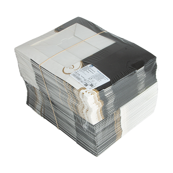 BOÎTES PATISSERIES AVEC FENÊTRE THEPACK "CLASSIC"  21x21x7,5 CM BLANC CARTON NANO-MICRO + OPP (200 UNITÉ)