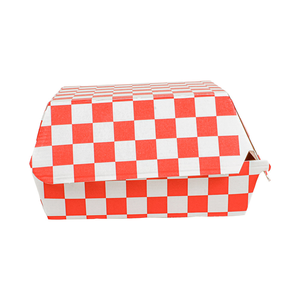BOÎTES HAMBURGER THEPACK "RED FITIPALDI"  12,5x12x5,8 CM ROUGE/NATUREL CARTON NANO-MICRO (450 UNITÉ)