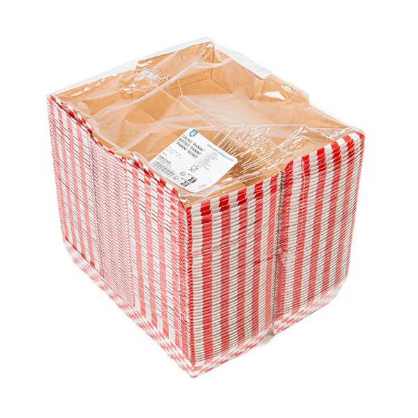 BOÎTES "PANINI" THEPACK "RED FITIPALDI"  26,5x12,2x7 CM ROUGE/NATUREL CARTON NANO-MICRO (300 UNITÉ)