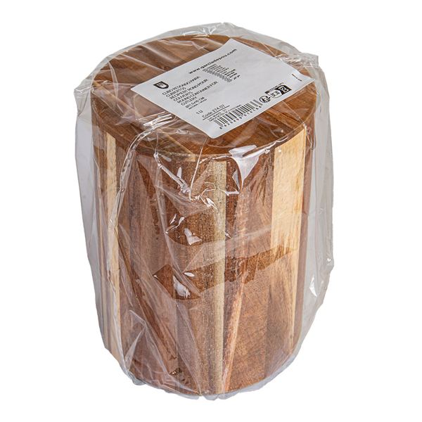RÉCIPIENT ROND POUR COUVERTS WOOD  Ø11,5x16 CM NATUREL BOIS (1 UNITÉ)