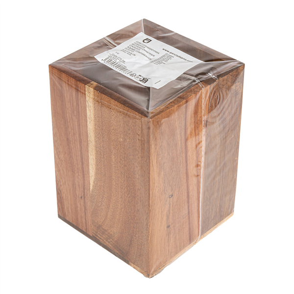 RÉCIPIENT CARRÉ POUR COUVERTS WOOD  11,5x11,5x16 CM NATUREL BOIS (1 UNITÉ)