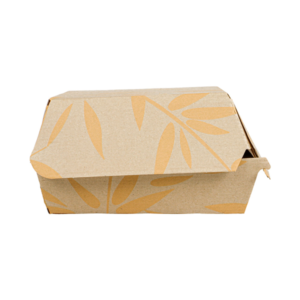 BOÎTES HAMBURGER THEPACK "FEEL GREEN"  12,5x12x5,8 CM NATUREL CARTON NANO-MICRO (450 UNITÉ)