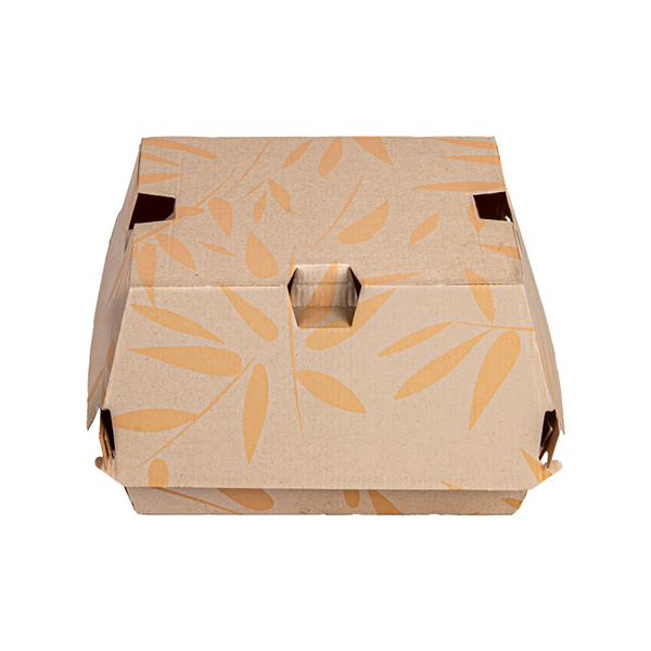 BOÎTES HAMBURGER THEPACK "FEEL GREEN"  14,7x14x7 CM NATUREL CARTON NANO-MICRO (500 UNITÉ)